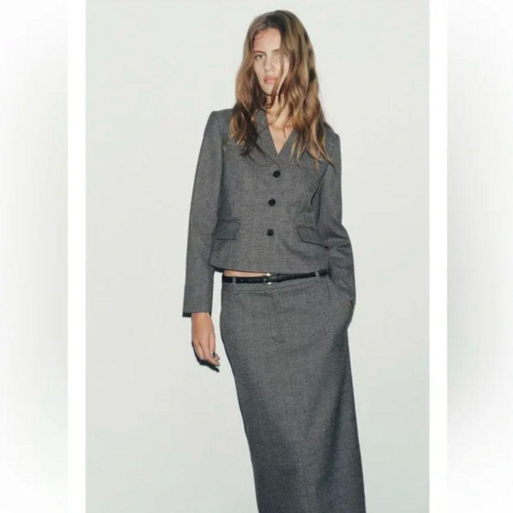 Zara Gray Pencil Skirt